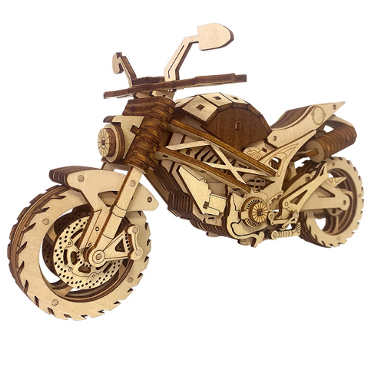 Model Kit History - Motorcycle 3D Car Wooden Puzzle Scale