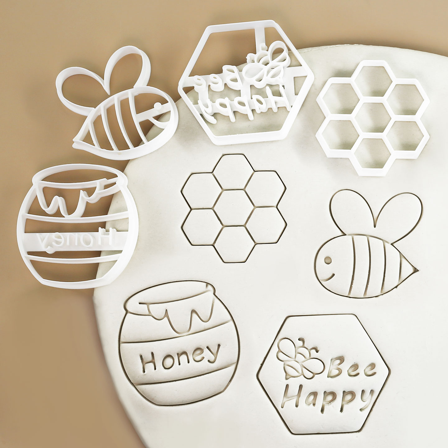 4 Pcs Bee Themed Cookie Cutter - Model Kit For Beginners 评论和价格