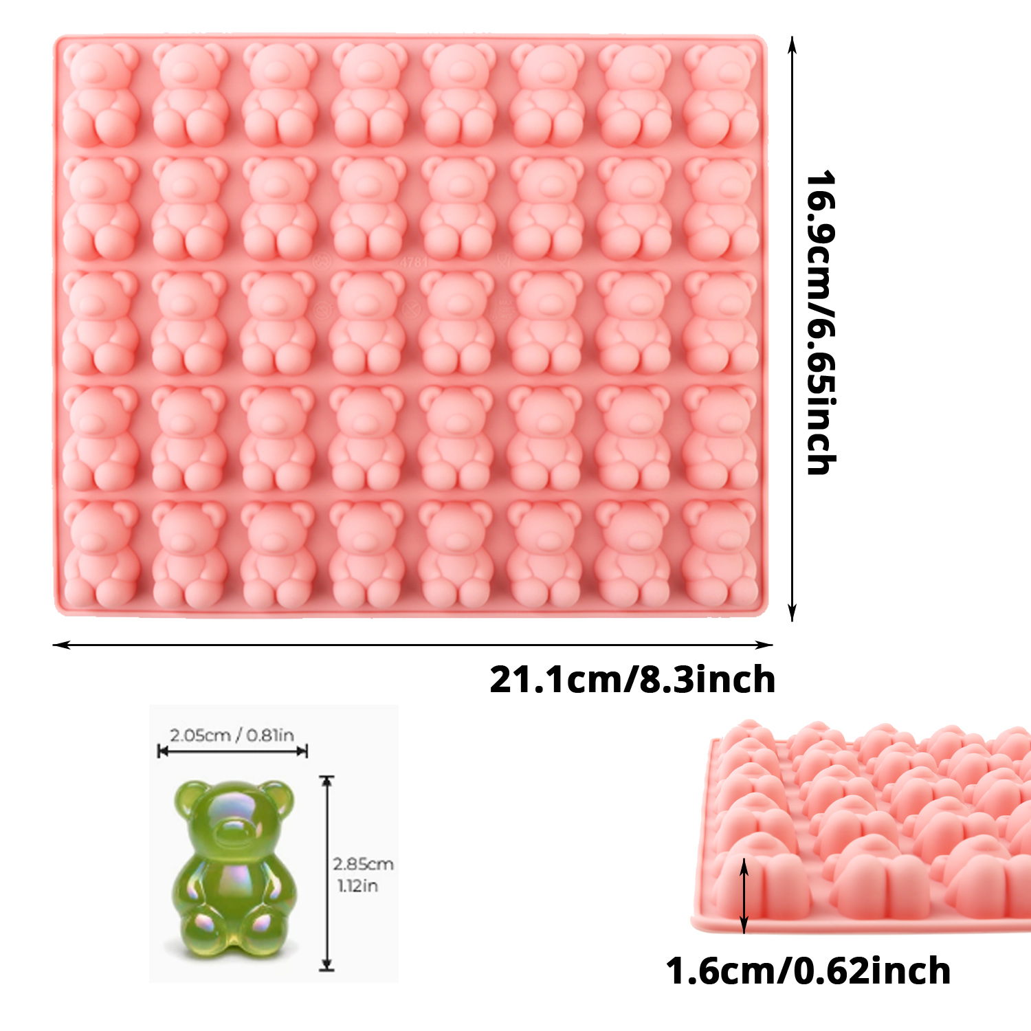 40-Cavity Bear-Shaped Silicone - Model Kit For Beginners 评论和价格