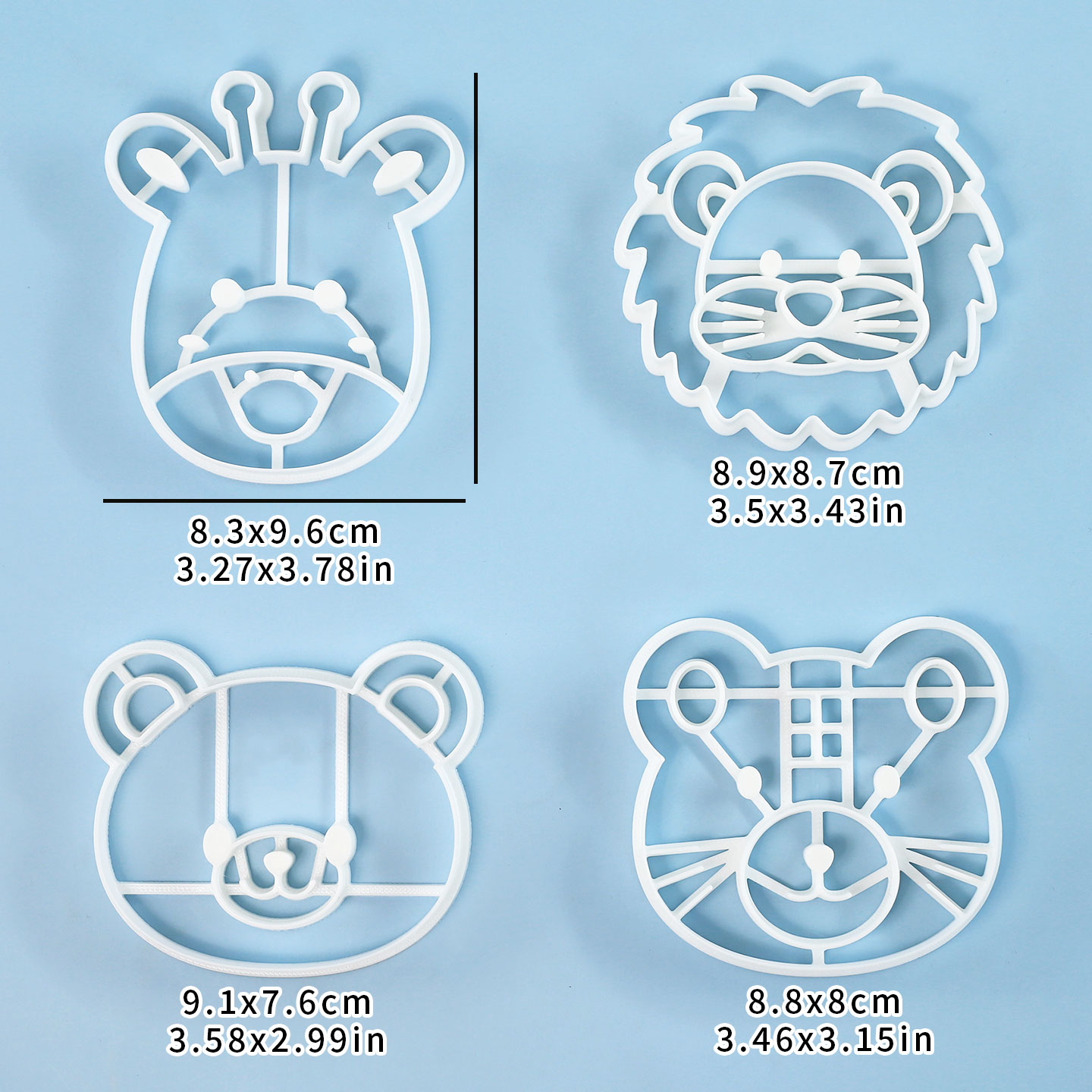 4 Pcs Animal Cookie Cutters Se - Model Kit For Beginners 评论和价格